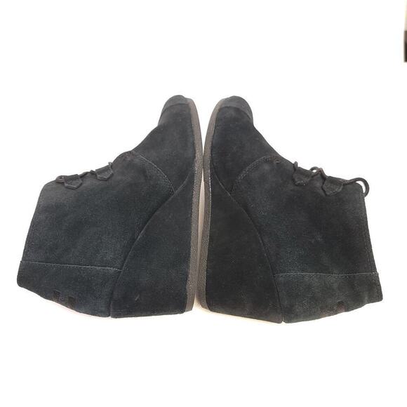 Toms Black Wedge Bootie Shoes Size 9 Heel Womens Used​​ - Picture 5 of 12